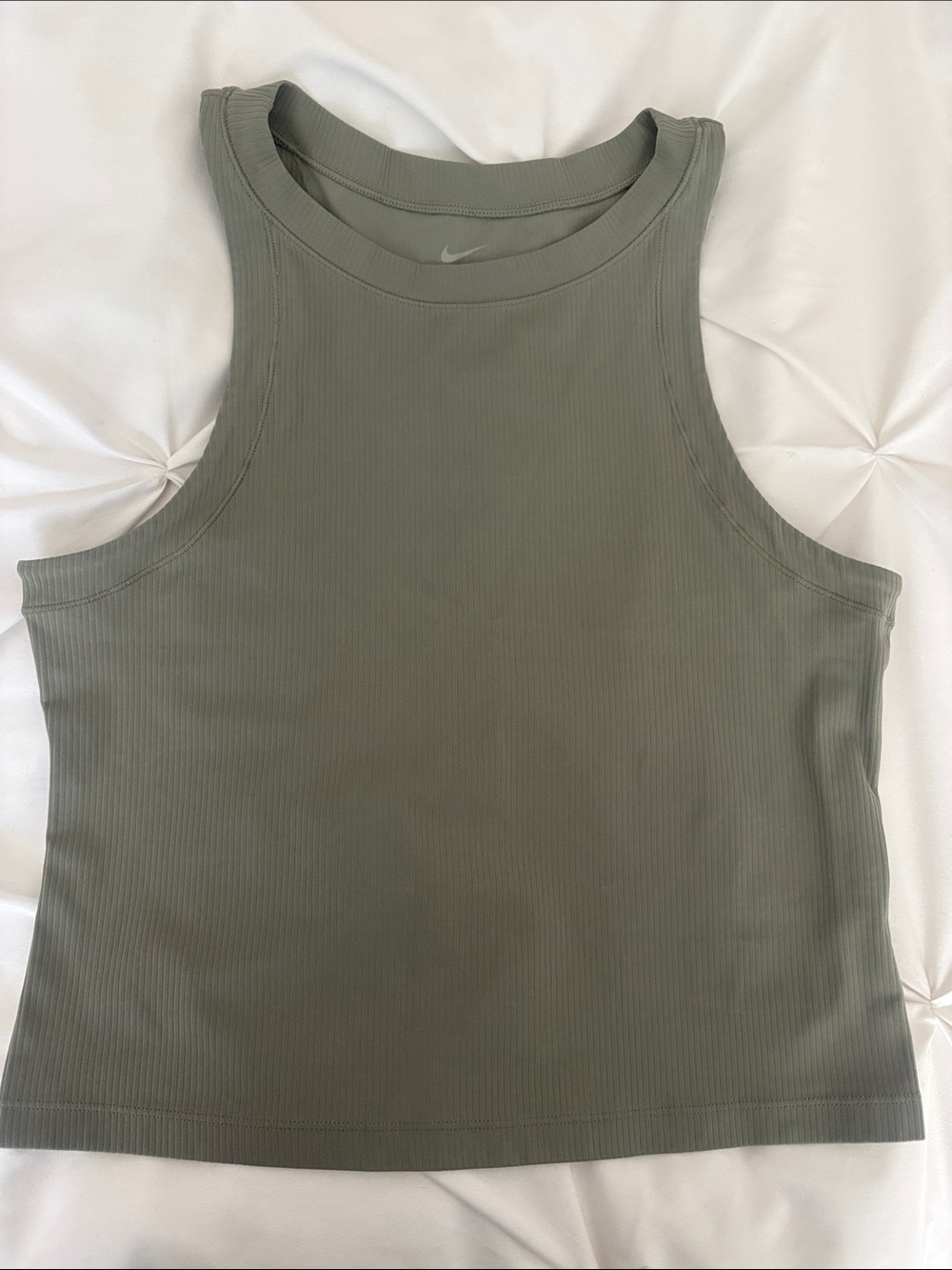Nike Olive Ribbed Racerback Tank - Picture 2 of 2
